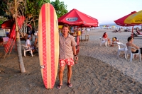 Videonauts Bali Kuta beach surfboards backpacking