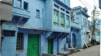 Videonauts backpacking Indien Rajasthan Bundi blue houses