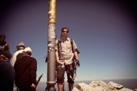 Videonauts Zugspitze Trekking über Ehrwald Gipfelkreuz