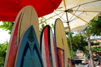 Videonauts Bali surfboard Kuta Beach backpacking